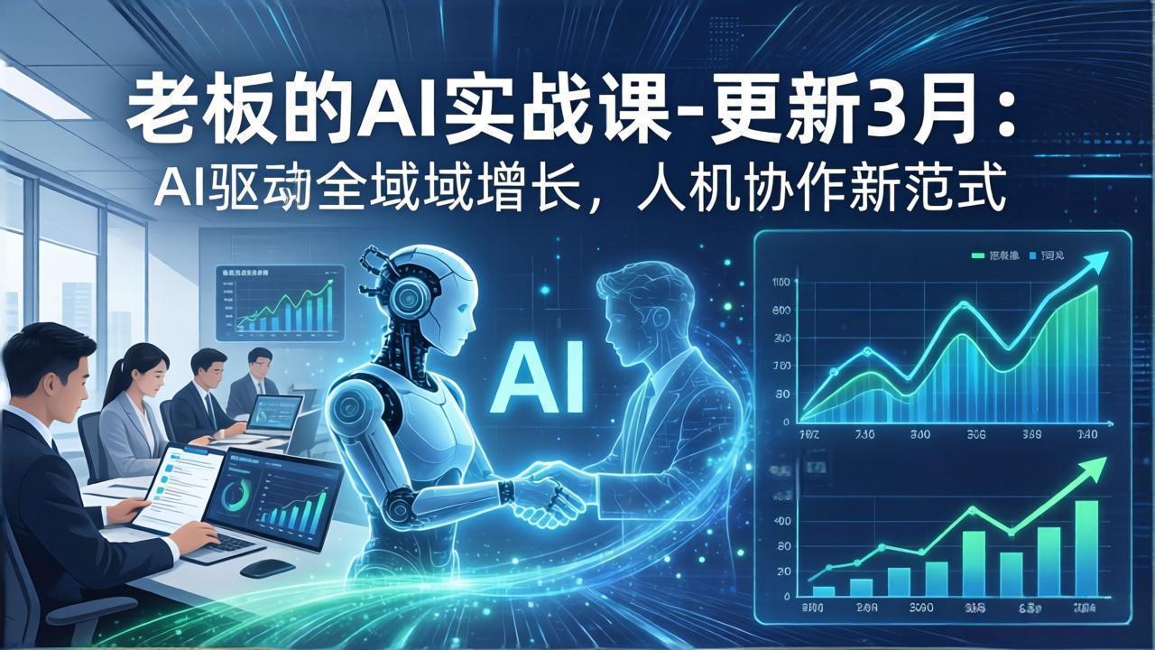 (17772期)老板的AI实战课-更新3月:AI驱动全域增长,人机协作新范式,用AI提高企业效率、利润与竞争力网创吧-网创项目资源站-副业项目-创业项目-搞钱项目网创吧
