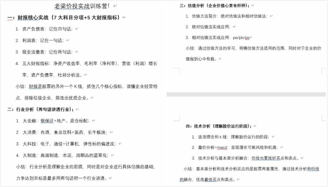 （1209期）【老梁价值投资实战训练营】实战！实战！还是实战！不玩虚的（全套课程）