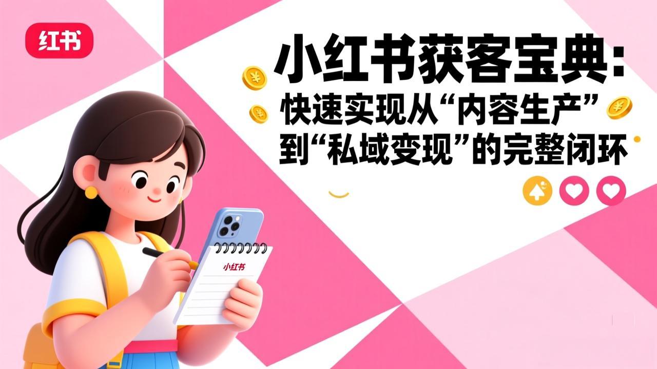 (17542期)小红书获客宝典:快速实现从“内容生产”到“私域变现”的完整闭环