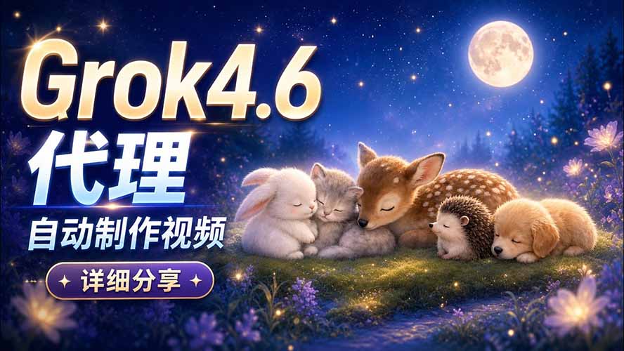 (20560期)Grok 4.6 代理自动制作视频!从提示词到成片全流程详细分享|AI Agent 实操分享网创吧-网创项目资源站-副业项目-创业项目-搞钱项目网创吧