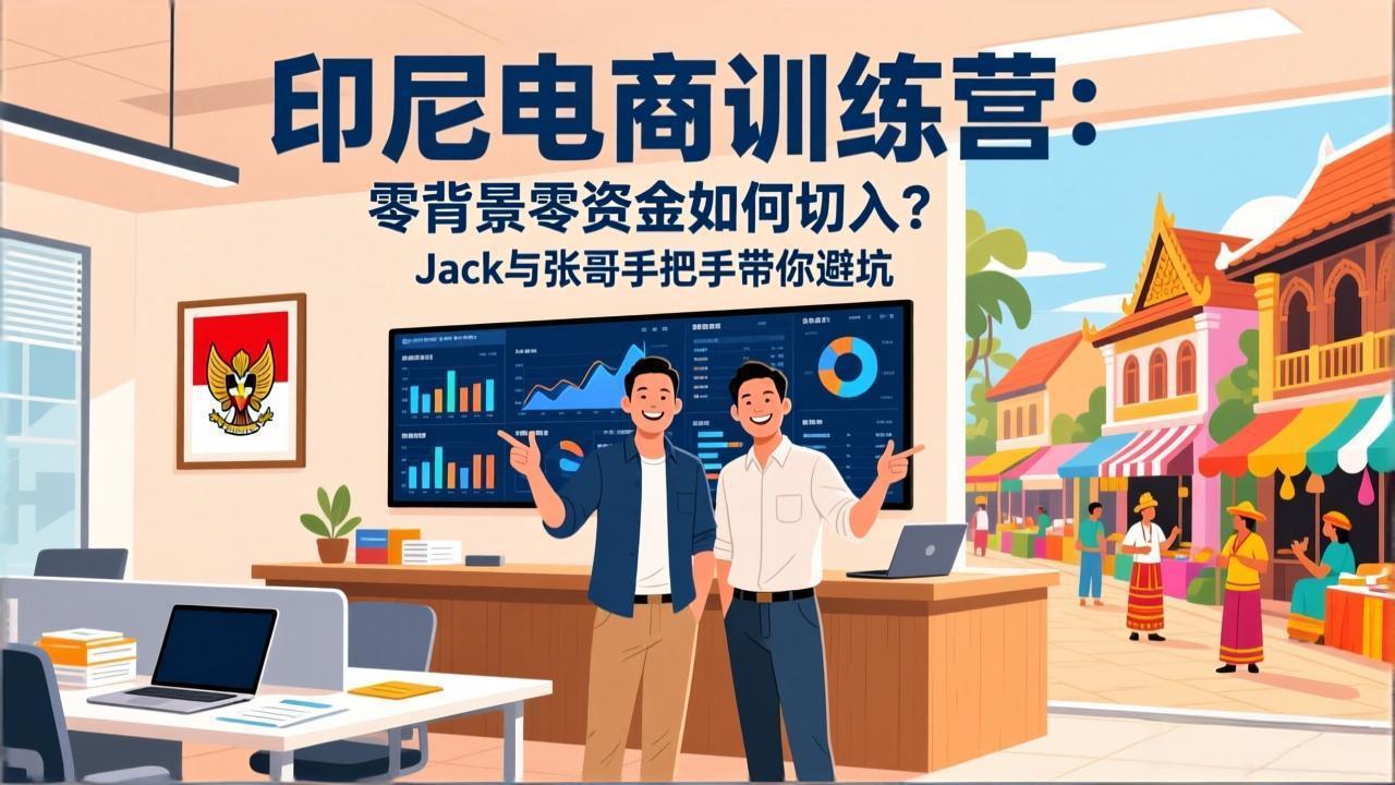 （17533期）印尼电商训练营：零背景零资金如何切入？Jack与张哥手把手带你避坑网创吧-网创项目资源站-副业项目-创业项目-搞钱项目网创吧