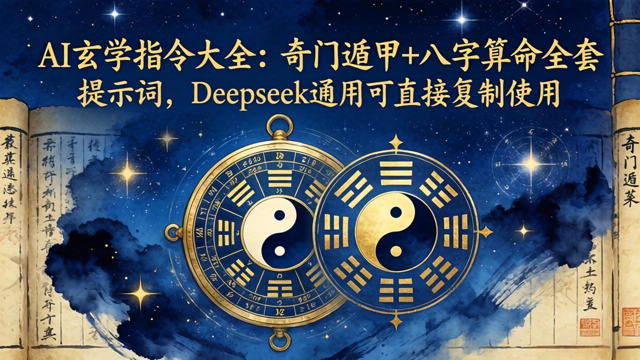 (18059期)AI玄学指令大全:奇门遁甲+八字算命全套提示词,Deepseek通用可直接复制使用网创库-网创项目资源站-副业项目-创业项目-搞钱项目网创吧