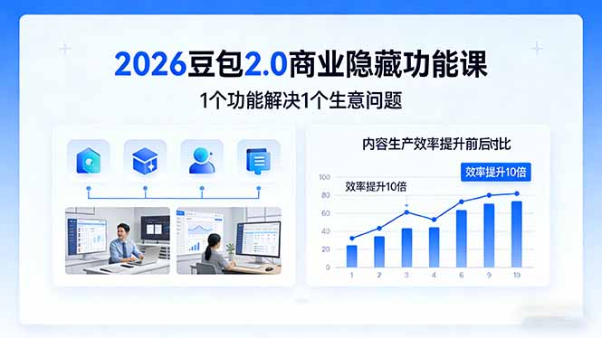 (17452期)2026豆包2.0商业隐藏功能课,1个功能解决1个生意问题,内容生产效率提升10倍网创吧-网创项目资源站-副业项目-创业项目-搞钱项目网创吧