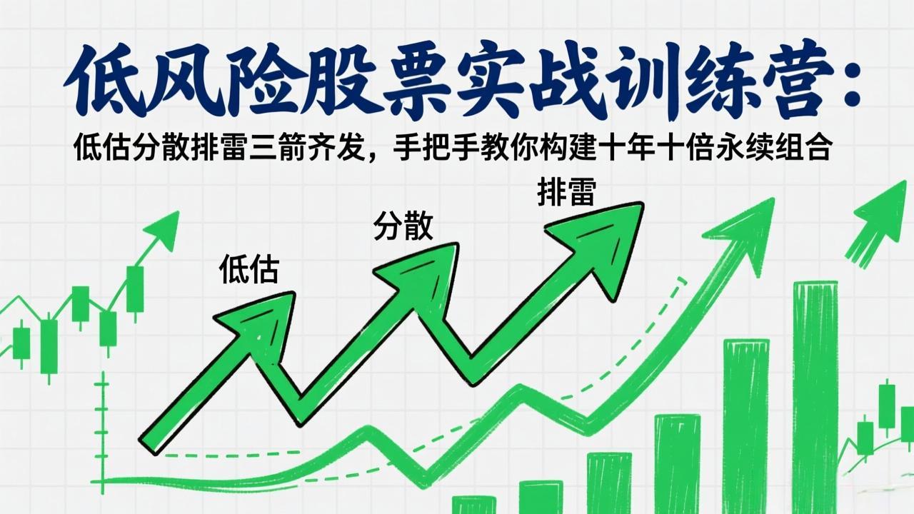 (17487期)低风险股票实战训练营:低估分散排雷三箭齐发,手把手教你构建十年十倍永续组合网创吧-网创项目资源站-副业项目-创业项目-搞钱项目网创吧