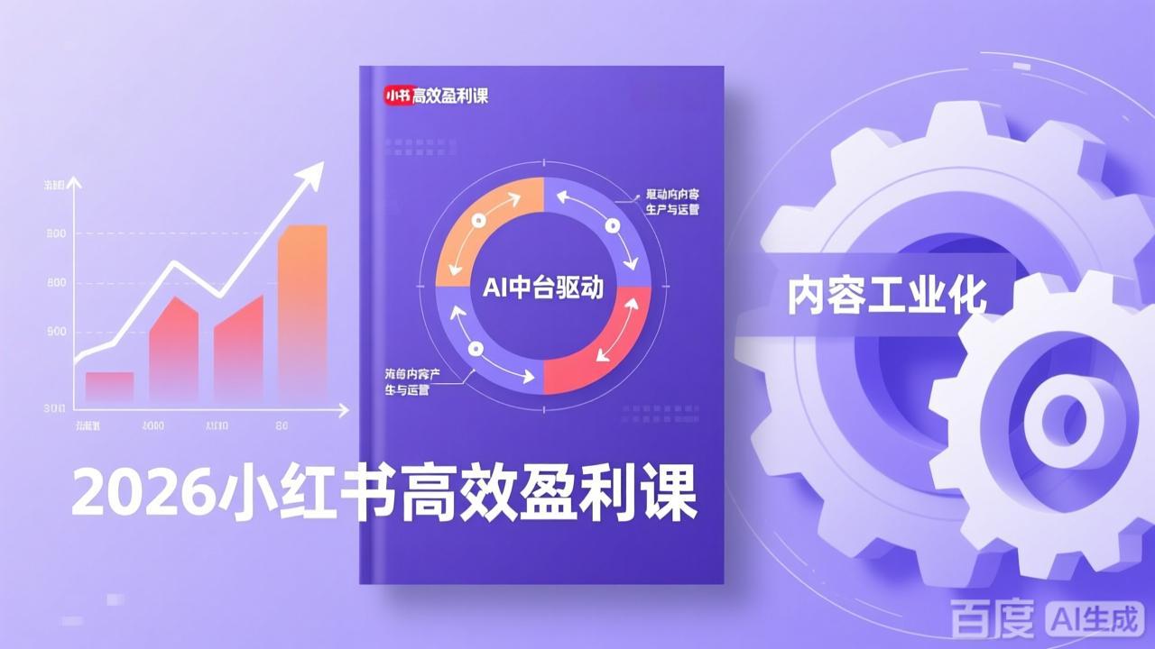 （17291期）2026小红书高效盈利课，流量双引擎+内容工业化+AI中台驱动，构建可复制的千万级营收模型网创吧-网创项目资源站-副业项目-创业项目-搞钱项目网创吧