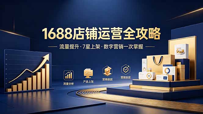 （18976期）1688店铺没流量？产品上架不到7星？数字营销不会投？全套运营技能一次学(更新6月）网创吧-网创项目资源站-副业项目-创业项目-搞钱项目网创吧