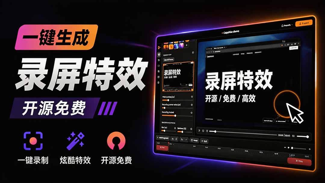 (19893期)Windows录屏神器来了!一键添加自动缩放、光标润色与画面美化效果,轻松省下笔录屏软件费用 Capptivo网创吧-网创项目资源站-副业项目-创业项目-搞钱项目网创吧