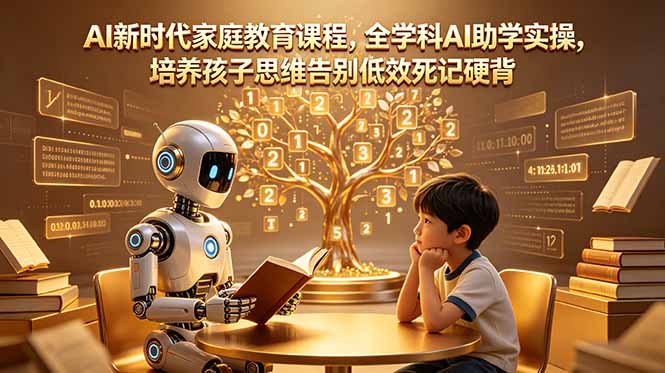 （18745期）AI新时代家庭教育课程，全学科AI助学实操，培养孩子思维告别低效死记硬背网创吧-网创项目资源站-副业项目-创业项目-搞钱项目网创吧