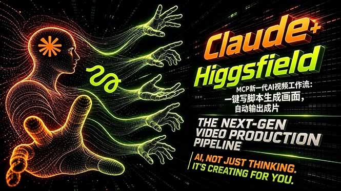 (18345期)Claude+Higgsfield MCP新一代AI视频工作流:一键写脚本生成画面,自动输出成片网创吧-网创项目资源站-副业项目-创业项目-搞钱项目网创吧