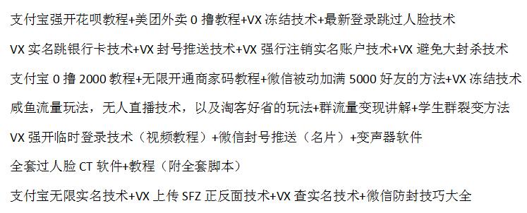 (1244期)最新W,X技术2.0+最新S,F,B技术(全套课程)详细目录点击查看网创吧-网创项目资源站-副业项目-创业项目-搞钱项目网创吧