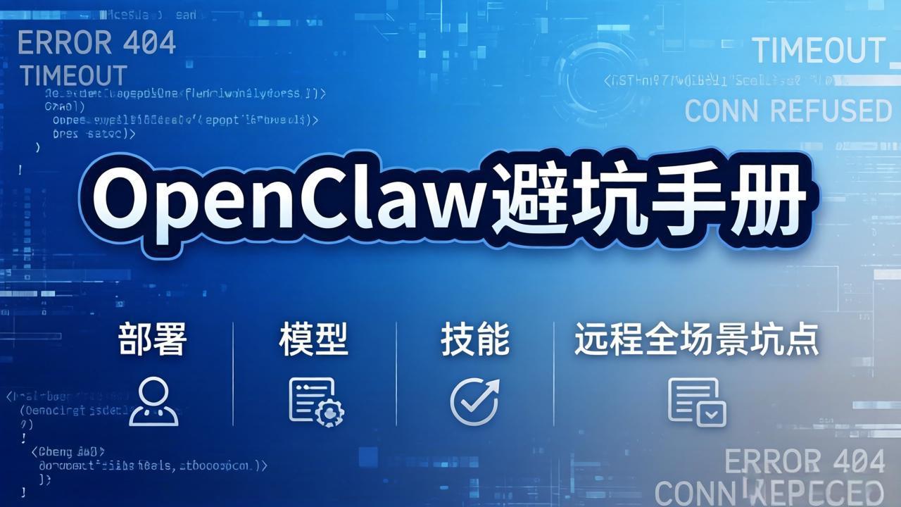 （17671期）OpenClaw避坑手册：部署+模型+技能+远程全场景坑点，一次性给你说全，少走弯路网创吧-网创项目资源站-副业项目-创业项目-搞钱项目网创吧