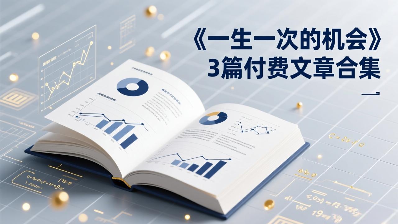 (17456期)付费文章合集《一生一次的机会》3篇,一个系统性、一次性、独家性的透剧