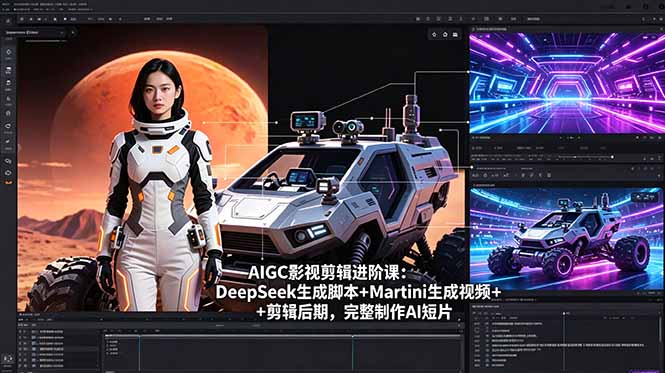 （18475期）AIGC影视剪辑进阶课：DeepSeek生成脚本+Martini生成视频+剪辑后期，完整制作AI短片网创吧-网创项目资源站-副业项目-创业项目-搞钱项目网创吧