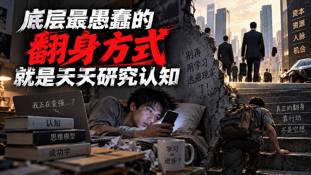(20383期)付费文章:底层最愚蠢的翻身方式就是天天研究认知