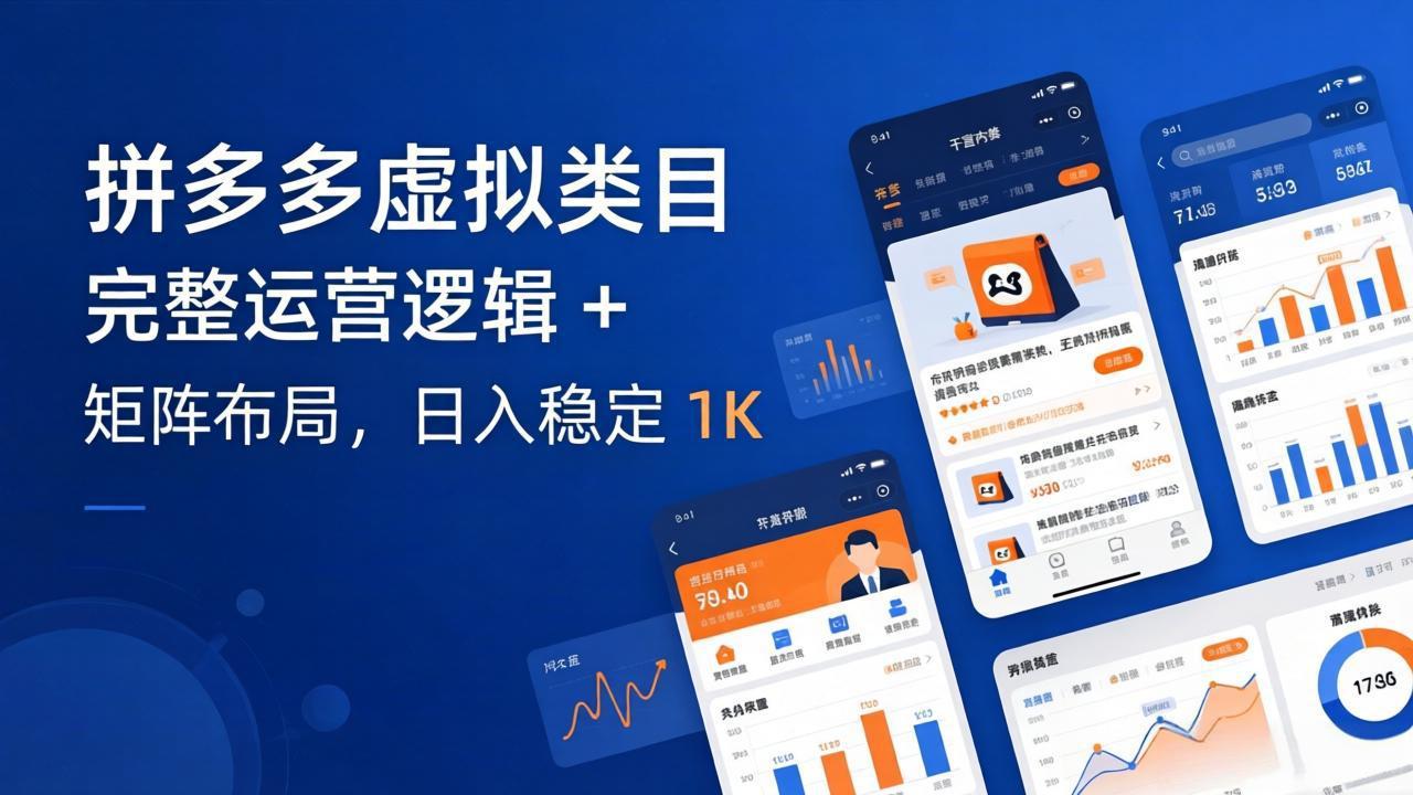 (17777期)拼多多虚拟类目干货:完整运营逻辑 + 矩阵布局,日入稳定 1K
