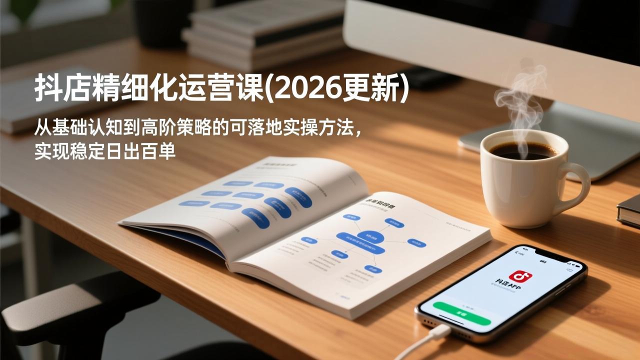 （18842期）抖店精细化运营课(更新6月)，从基础认知到高阶策略的可落地实操方法，实现稳定日出百单网创吧-网创项目资源站-副业项目-创业项目-搞钱项目网创吧
