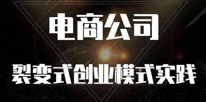 （2562期）《电商公司裂变式创业模式实践》开拓更多项目 赚更多的钱网创吧-网创项目资源站-副业项目-创业项目-搞钱项目网创吧