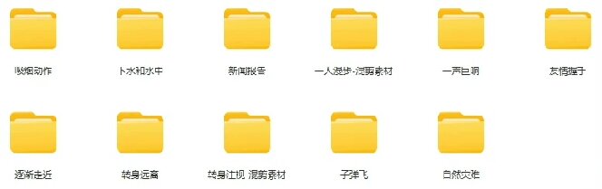 （19120期）【影视剪辑素材合集】15800+高清混剪卡点｜热门影视精彩片段｜人物/城市/场景全覆盖，中文分类清晰
