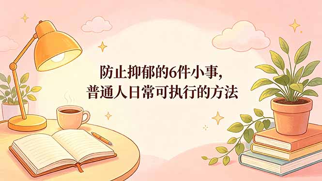 (18385期)付费文章:防止抑郁的6件小事,普通人日常可执行的方法