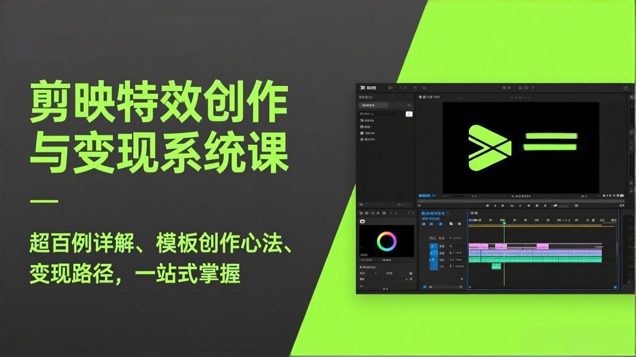 (17369期)剪映特效创作与变现系统课,超百例详解、模板创作心法、变现路径,一站式掌握