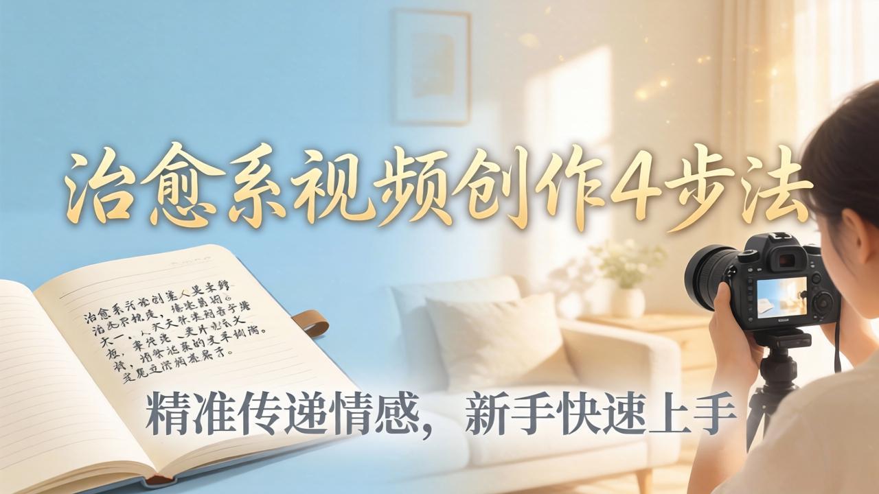 (18165期)治愈系视频创作4步法:从文案打磨到画面呈现,精准传递情感,新手快速上手出优质内容