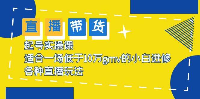 (5775期)2023直播带货起号实操课,适合一场低于·10万gmv的小白进修 各种直播玩法网创吧-网创项目资源站-副业项目-创业项目-搞钱项目网创吧