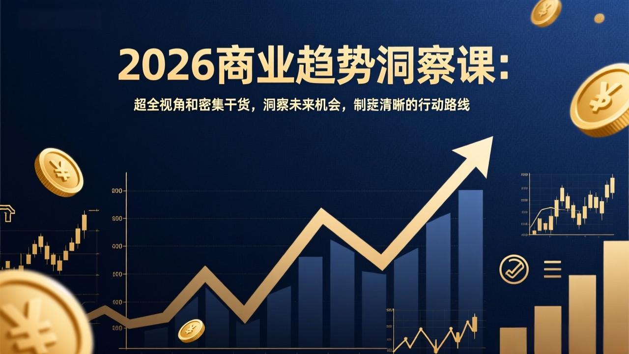 （17329期）2026商业趋势洞察课：超全视角和密集干货，洞察未来机会，制定清晰的行动路线网创吧-网创项目资源站-副业项目-创业项目-搞钱项目网创吧