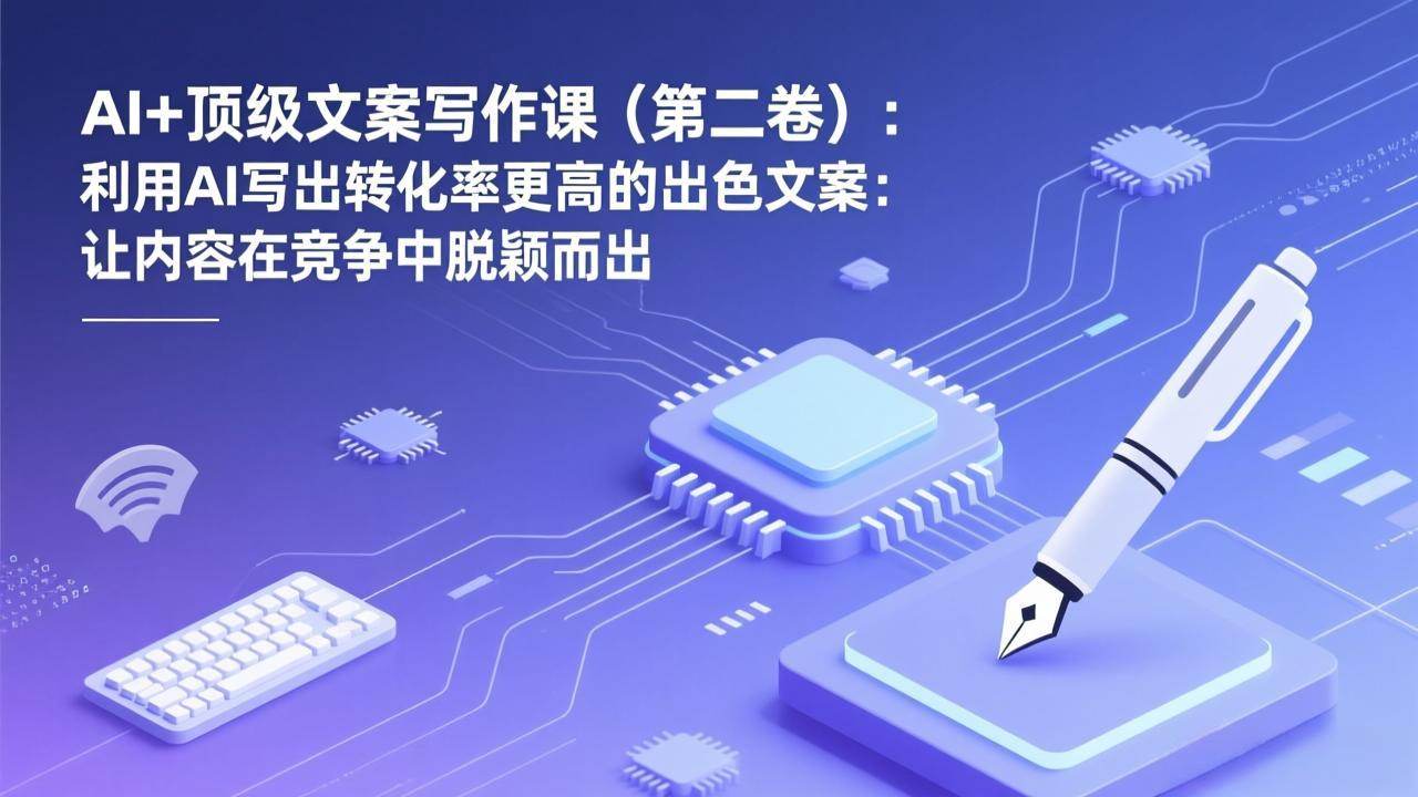 （17382期）AI+顶级文案写作课（第二卷）：利用AI写出转化率更高的出色文案：让内容在竞争中脱颖而出网创吧-网创项目资源站-副业项目-创业项目-搞钱项目网创吧