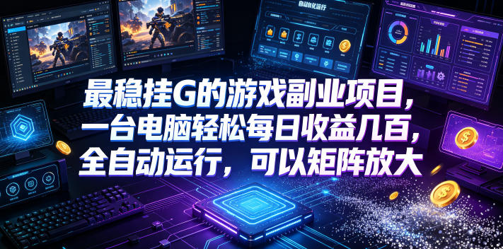 （19161期）低成本网游挂机项目，单号保底日入100左右，可矩阵放大！合法合规！网创吧-网创项目资源站-副业项目-创业项目-搞钱项目网创吧
