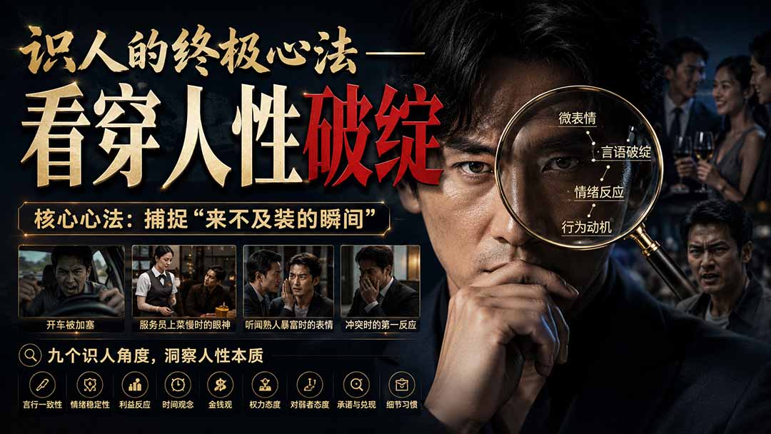 （20200期）付费文章：识人的终极心法——看穿人性破绽网创吧-网创项目资源站-副业项目-创业项目-搞钱项目网创吧