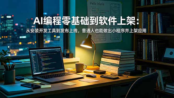 (19109期)AI编程零基础到软件上架:从安装开发工具到发布上线,普通人也能做出小程序并上架应用商店