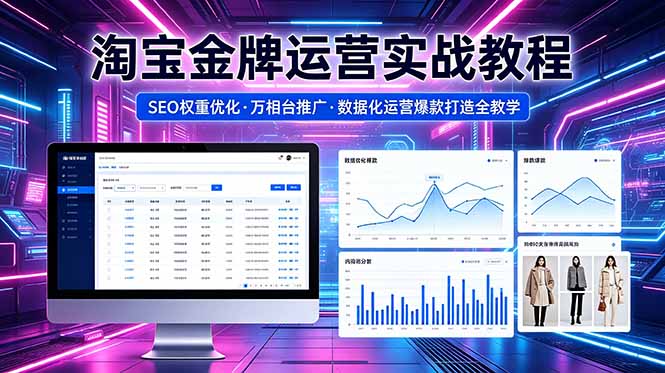 (18507期)2026 淘宝金牌运营实战教程,SEO权重优化万相台推广,数据化运营爆款打造全教学网创吧-网创项目资源站-副业项目-创业项目-搞钱项目网创吧