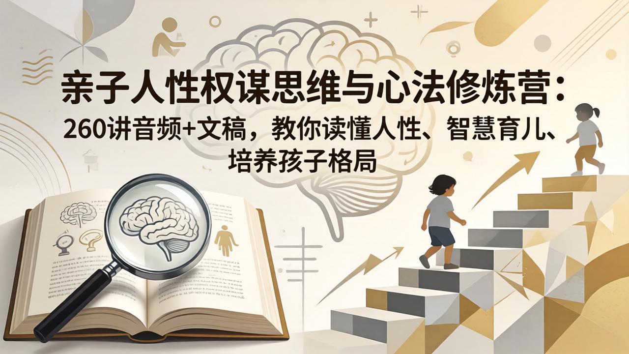 (18076期)亲子人性权谋思维与心法修炼营:260讲音频+文稿,教你读懂人性、智慧育儿、培养孩子格局网创吧-网创项目资源站-副业项目-创业项目-搞钱项目网创吧