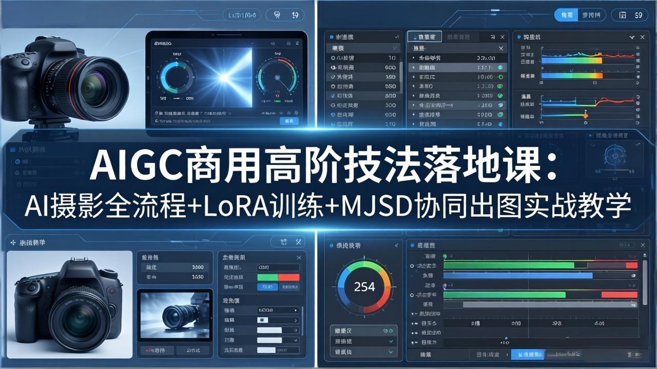 (18254期)AIGC商用高阶技法落地课:AI摄影全流程+LoRA训练+MJSD协同出图实战教学