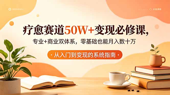 (18523期)疗愈赛道50W+变现必修课,专业+商业双体系,零基础也能月入数十万