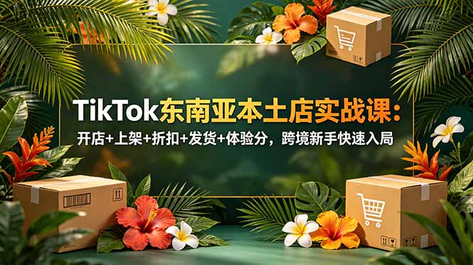 (18984期)TikTok东南亚本土店实战课:开店+上架+折扣+发货+体验分,跨境新手快速入局