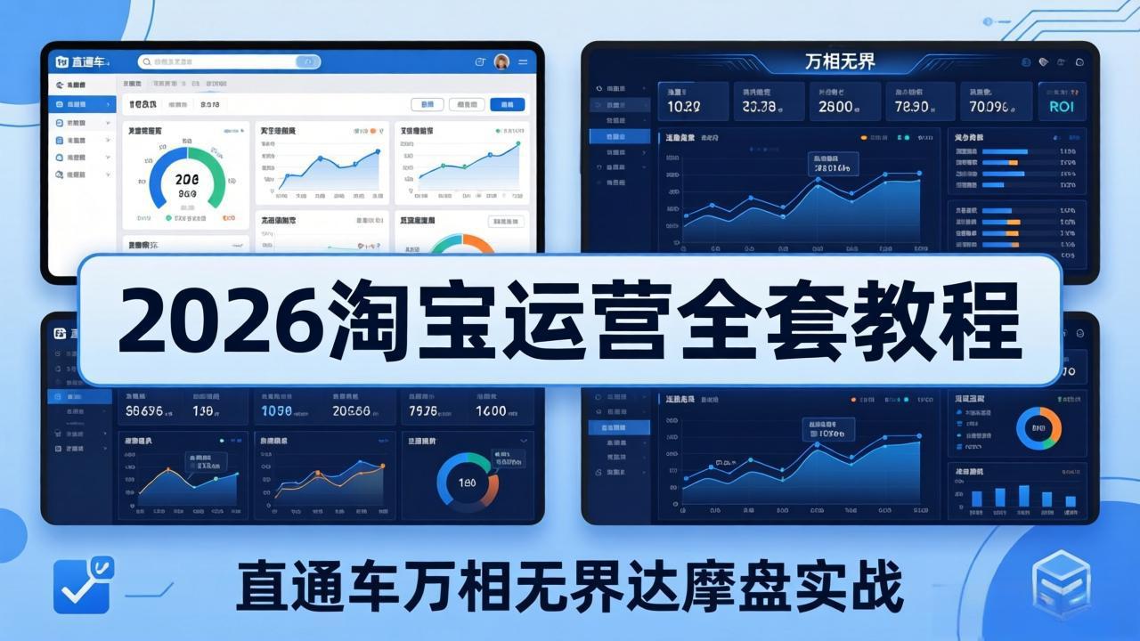 （19288期）2026淘宝运营全套教程(更新7月)，直通车万相无界达摩盘实战，从基础到进阶提升流量转化网创吧-网创项目资源站-副业项目-创业项目-搞钱项目网创吧