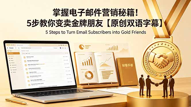 （18923期）掌握电子邮件营销秘籍！5步教你变卖金牌朋友【原创双语字幕】网创库-网创项目资源站-副业项目-创业项目-搞钱项目网创吧