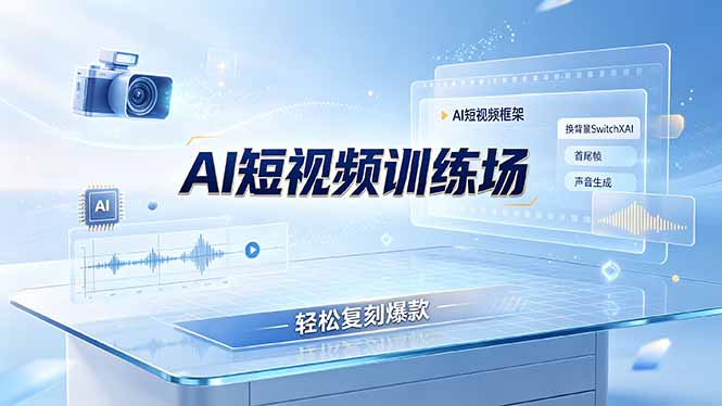 （19137期）老陈AI短视频训练场：AI短视频框架+换背景SwitchXAI+首尾帧+声音生成，轻松复刻爆款网创吧-网创项目资源站-副业项目-创业项目-搞钱项目网创吧