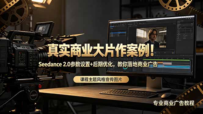 （18484期）真实商业大片作案例！Seedance 2.0参数设置+后期优化，教你落地商业广告网创吧-网创项目资源站-副业项目-创业项目-搞钱项目网创吧
