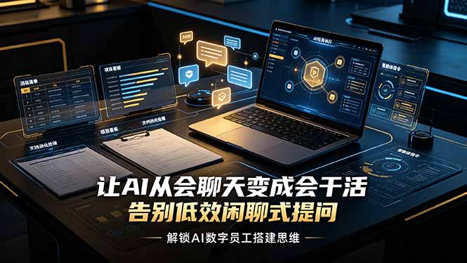 (19130期)让AI从会聊天变成会干活,告别低效闲聊式提问,解锁AI数字员工搭建思维