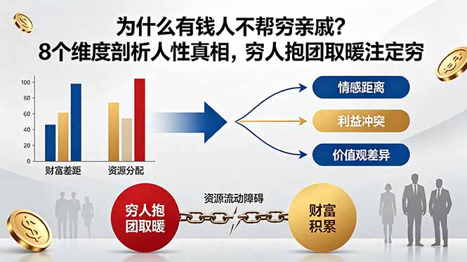 (18932期)付费文章:为什么有钱人不帮穷亲戚?8个维度剖析人性真相,穷人抱团取暖注定穷