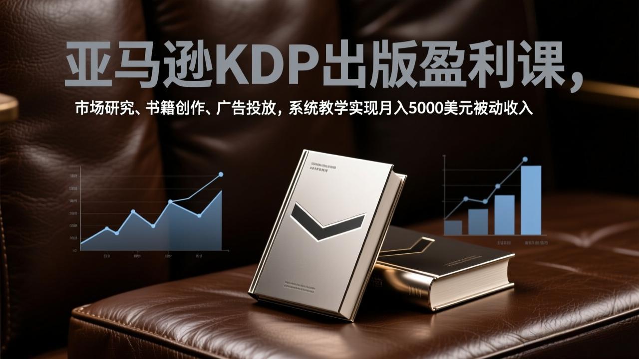 （17296期）亚马逊KDP出版盈利课，市场研究、书籍创作、广告投放，系统教学实现月入5000美元被动收入网创库-网创项目资源站-副业项目-创业项目-搞钱项目网创吧