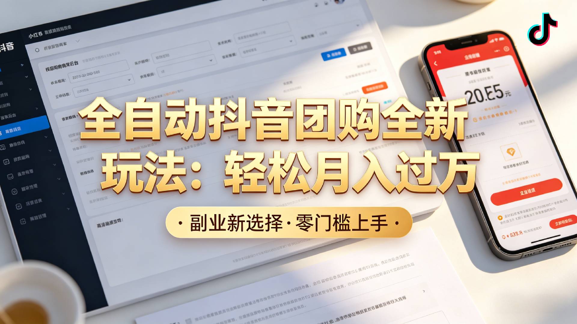 抖音全自动团购达人新玩法,一部手机轻松月入过万,日赚2000+网创吧-网创项目资源站-副业项目-创业项目-搞钱项目网创吧