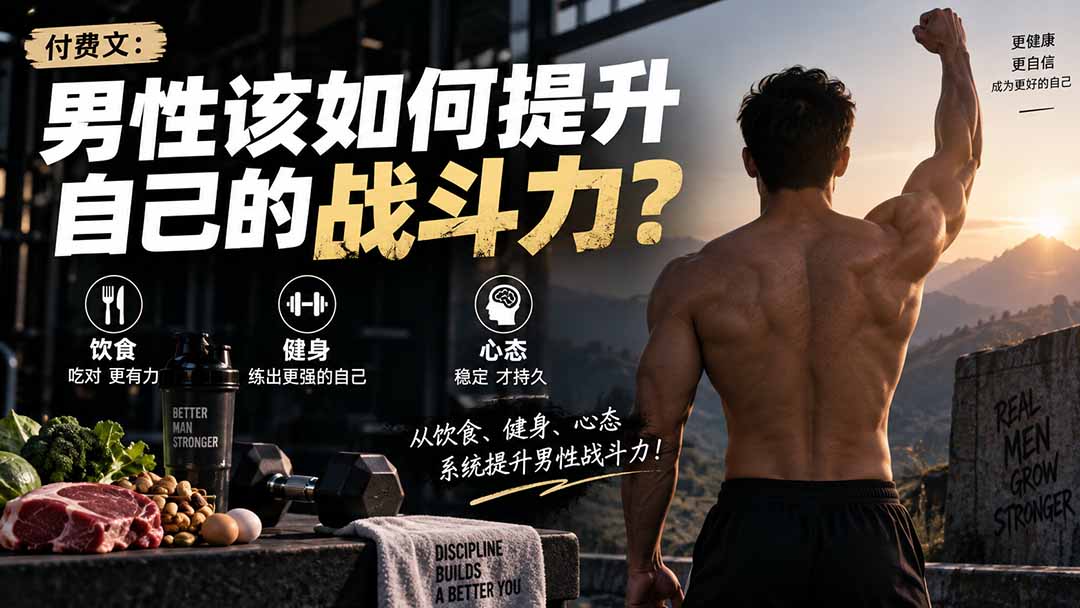（20421期）付费文章：男性该如何提升自己的战斗力？网创吧-网创项目资源站-副业项目-创业项目-搞钱项目网创吧