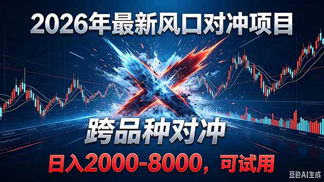 (18827期)2026创业新风口!最新对冲!跨品种对冲!日收益2000-6000+网创吧-网创项目资源站-副业项目-创业项目-搞钱项目网创吧