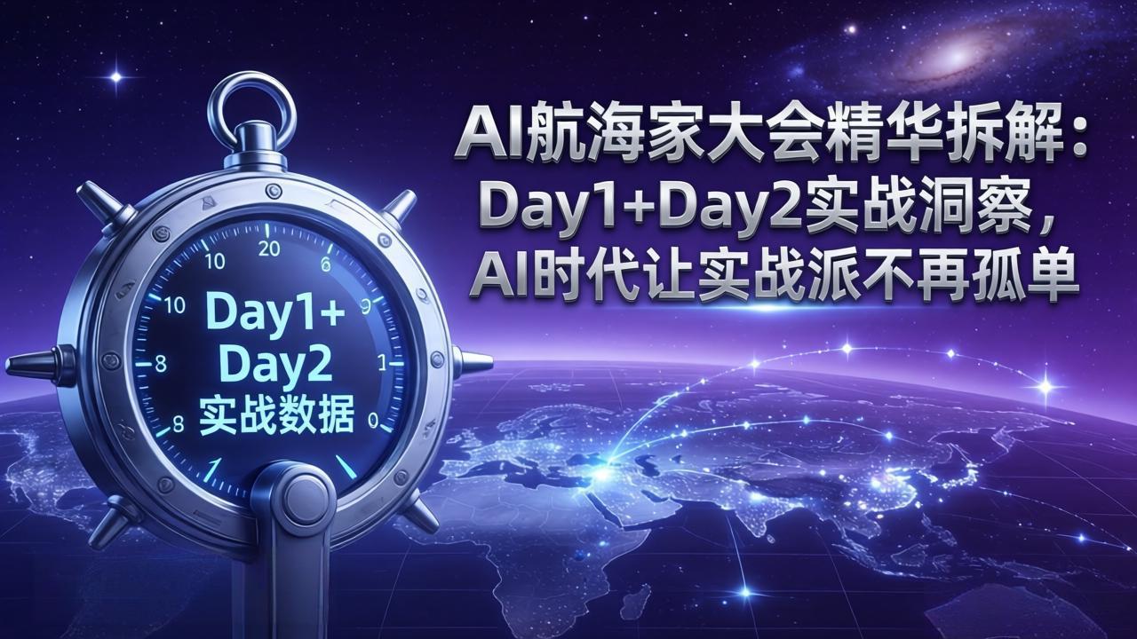 (17867期)AI航海家大会精华拆解:Day1+Day2实战洞察,AI时代让实战派不再孤单网创吧-网创项目资源站-副业项目-创业项目-搞钱项目网创吧