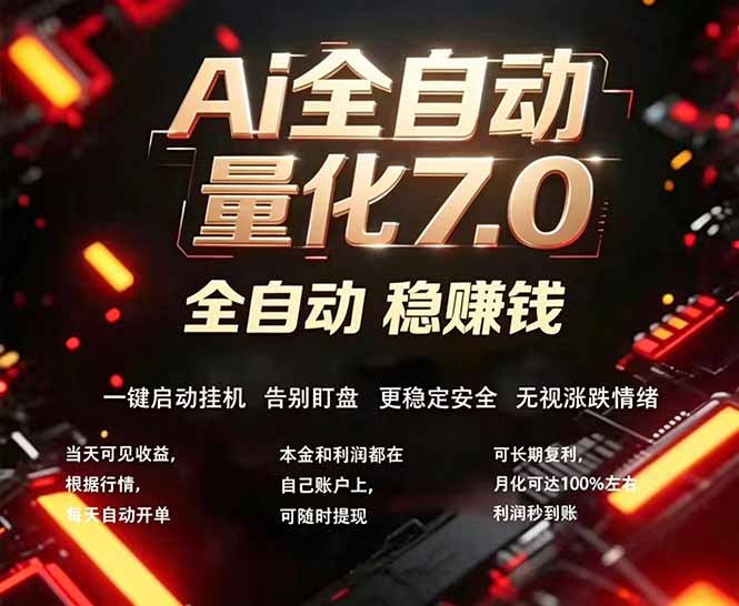 (19420期)EA黄金量化7.0 ,24小时全自动挣美金,小白轻松操作,日入1000+