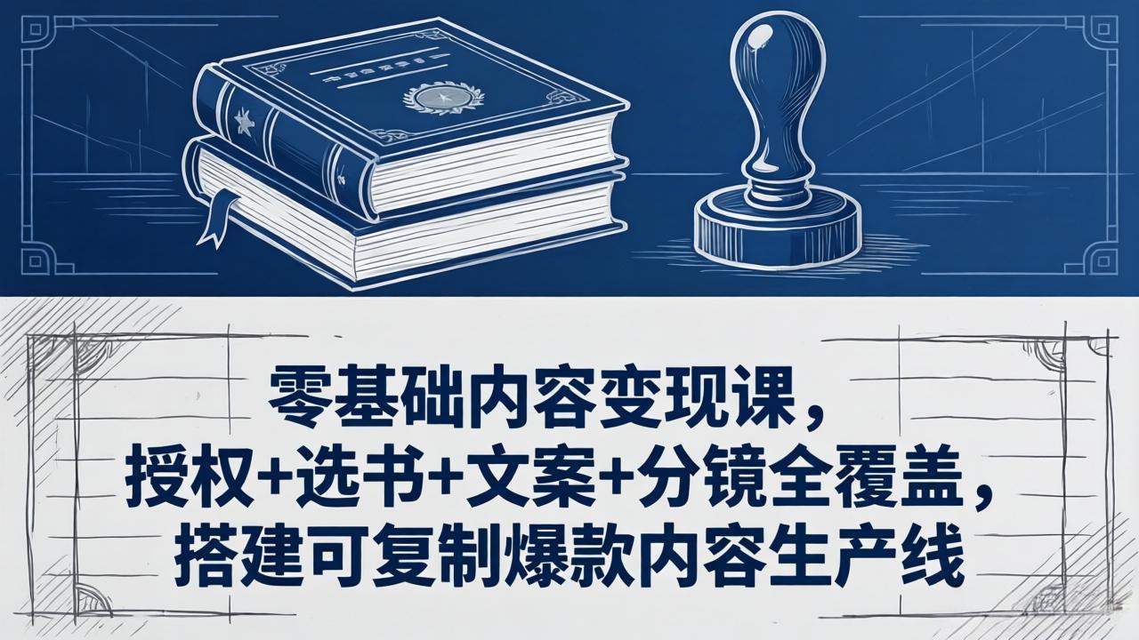 (18243期)零基础内容变现课,授权+选书+文案+分镜全覆盖,搭建可复制爆款内容生产线网创吧-网创项目资源站-副业项目-创业项目-搞钱项目网创吧