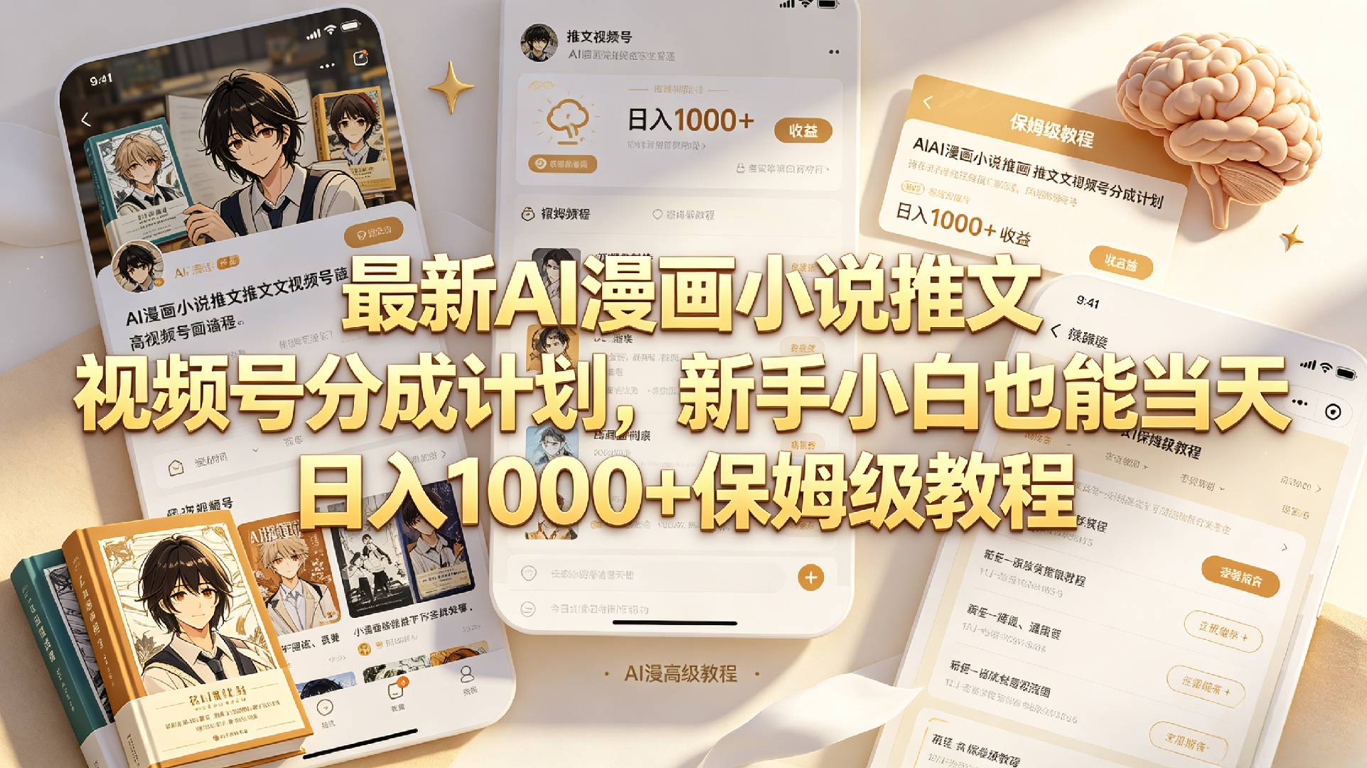 最新AI漫画小说推文视频号分成计划,新手小白也能当天日入1000+保姆级教程网创库-网创项目资源站-副业项目-创业项目-搞钱项目网创吧